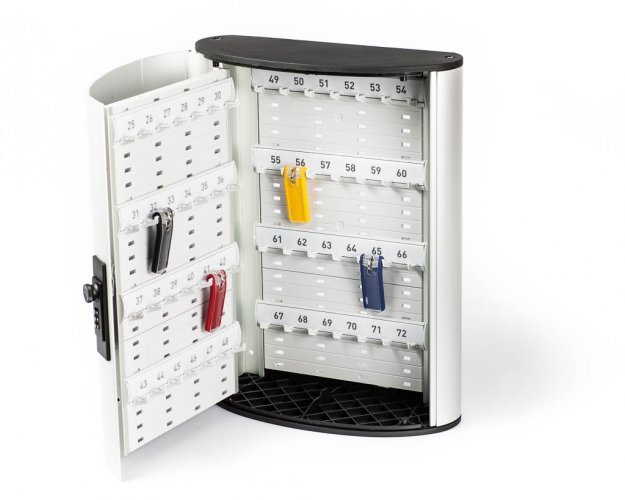 Avainkaappi numerolukolla Durable 72 avaimelle välilehti auki