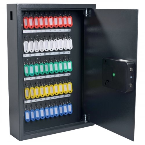 Avainkaappi koodilukolla 50 avaimelle Pavo avattuna avaimenperät näkyy