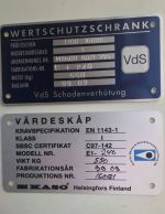 Käytetty kassakaappi Kaso Oy hyvä ja hinnaltaan edullinen